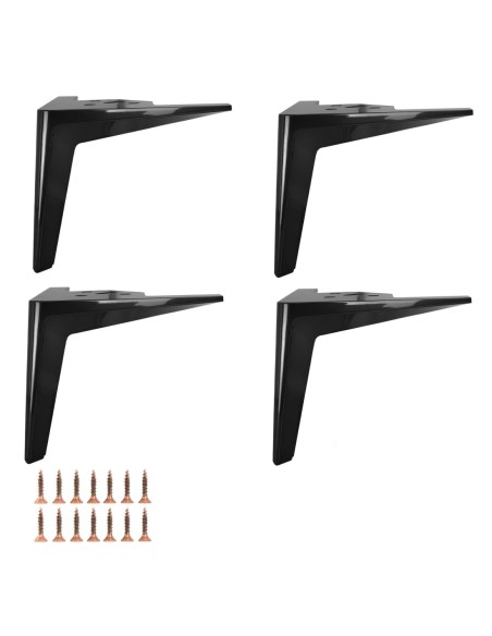 FALCON | SET da 4 Piedi e 16 viti | Titanio Dark | H. 15,5 | Piedini per divani e poltrone |