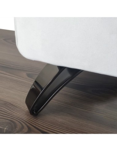 DELFI | Set of 4 Legs and 16 Screws | Black Nickel Finish | H.11 cm | Legs for Sofas and Armchairs