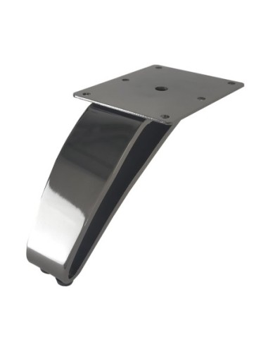 DELFI | Set of 4 Legs and 16 Screws | Black Nickel Finish | H.11 cm | Legs for Sofas and Armchairs