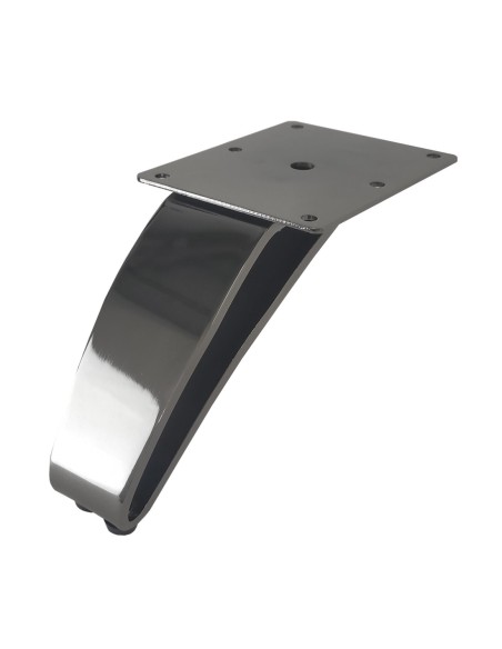 DELFI | Set of 4 Legs and 16 Screws | Black Nickel Finish | H.11 cm | Legs for Sofas and Armchairs