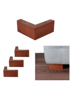 MAGIC | SET 4 Piedi | Finitura Ciliegio | Dimensioni: H.6 L.13x13 S.P.3 | Piedini per divani e poltrone