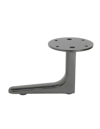 CAPRI | SET da 4 Piedi e 16 viti | Nickel Nero | H.12 | Piedini per divani-poltrone |