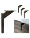 FRED | Set of 4 Legs and 16 Screws | Titanium Bronze Finish | H.20 cm | Legs for Sofas and Armchairs