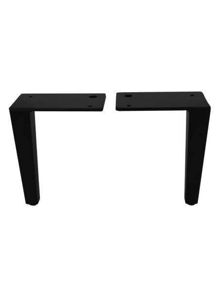BRETAGNA | SET da 4 Piedi e 16 viti | Nero Opaco | H. 17,5 | Piedini per divani e poltrone |