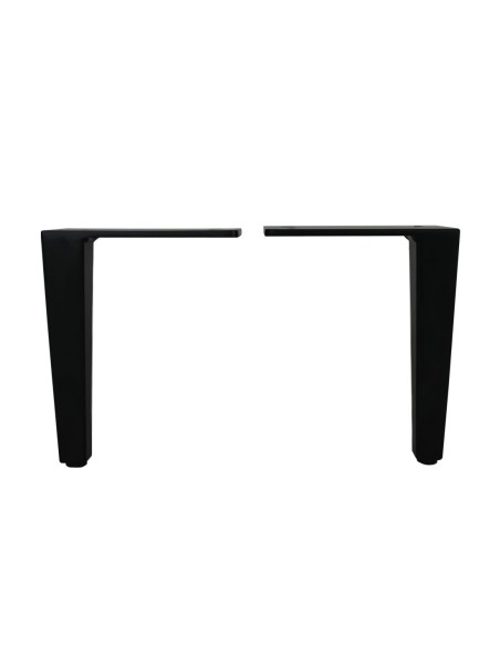 BRETAGNA | Set of 4 Legs and 16 Screws | Matt Black Finish | H.17,5 cm | Legs for Sofas and Armchairs