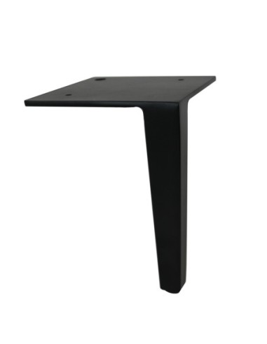 BRETAGNA | Set of 4 Legs and 16 Screws | Matt Black Finish | H.17,5 cm | Legs for Sofas and Armchairs