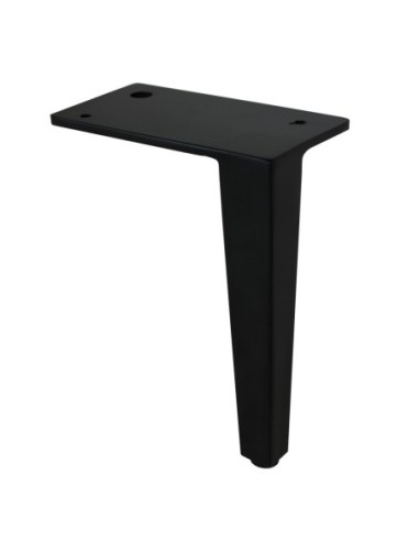 BRETAGNA | Set of 4 Legs and 16 Screws | Matt Black Finish | H.17,5 cm | Legs for Sofas and Armchairs