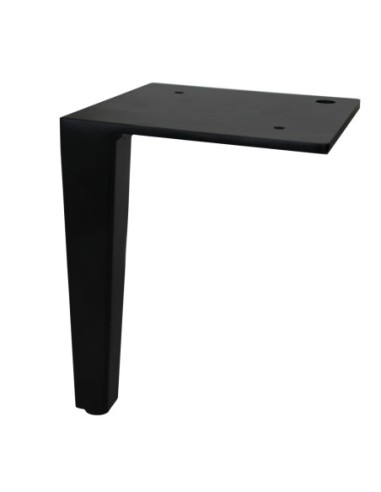 BRETAGNA | Set of 4 Legs and 16 Screws | Matt Black Finish | H.17,5 cm | Legs for Sofas and Armchairs