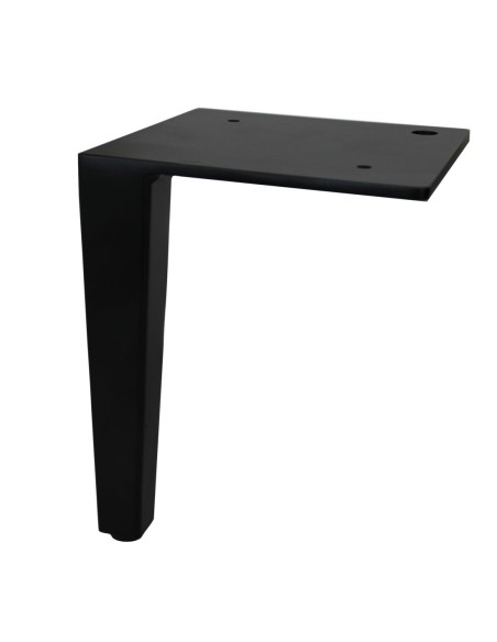 BRETAGNA | Set of 4 Legs and 16 Screws | Matt Black Finish | H.17,5 cm | Legs for Sofas and Armchairs