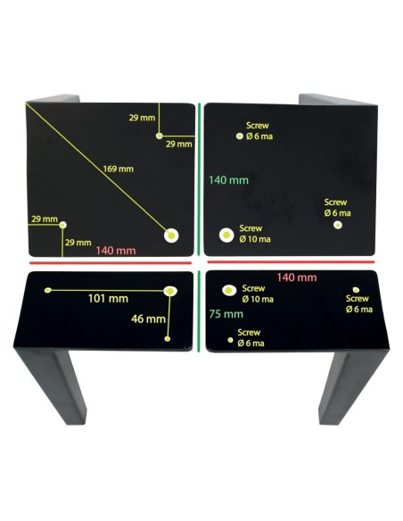 BRETAGNA | SET da 4 Piedi e 16 viti | Nero Opaco | H. 17,5 | Piedini per divani e poltrone |