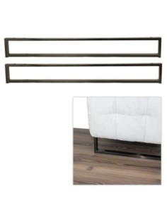 DIANA | SET da 2 Slitte | Titanio Bronze | H.10 L.96 | Slitta per divani |