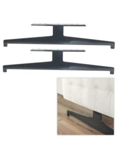 ITALIA | SET da 2 Slitte | Grigio 7021 | H.17 L.85 | Slitta per divani |
