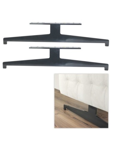 ITALIA | SET da 2 Slitte | Grigio 7021 | H.17 L.85 | Slitta per divani |