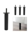 ATENE+WASHER | SET da 4 Piedi | Nero Opaco | H.13,5 | Piede Centrale |