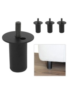 ATENE+WASHER | SET da 4 Piedi | Nero Opaco | H.6,5 | Piede Centrale |
