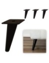 BOWIE | SET da 4 Piedi e 16 viti | Black Moka | H.18 | Piedini per divani-poltrone-mobili |