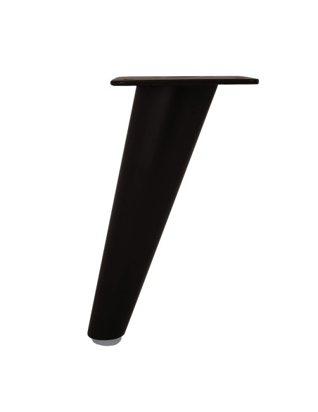 BOWIE | Set of 4 Legs and 16 Screws | Black Mokka Finish | H.18 cm | Legs for Sofas and Armchairs