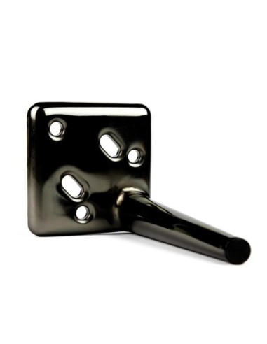 AGO 12 | Set of 4 Legs and 16 Screws | Black Nickel Finish | H. 12 cm | Legs for Sofas and Armchairs