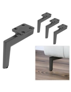 MAGIC | SET da 4 Piedi e 16 viti | Antracite | H.12 | Piedini per divani e poltrone |