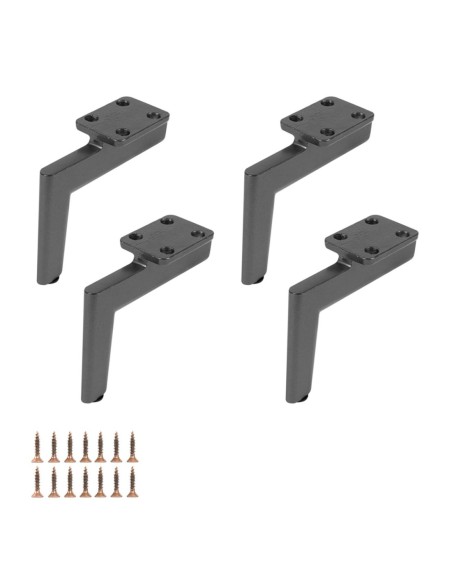 MAGIC | SET da 4 Piedi e 16 viti | Antracite | H.12 | Piedini per divani e poltrone |