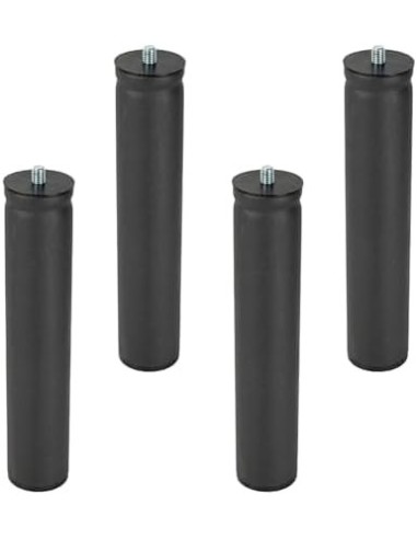 CINDY | SET da 4 Piedi | Vite innestata 10MA | Grigio Antracite | H.25 | Piedini per Letti e Reti Letto |