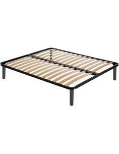 CINDY | SET da 4 Piedi | Vite innestata 10MA | Grigio Antracite | H.25 | Piedini per Letti e Reti Letto | 2