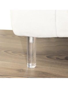CILINDRO | SET 4 Piedi in plastica trasparente e 4 viti | H. 12,5cm | Effetto letto/divano sospeso 2
