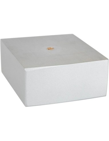 978 | SET 4 Piedi in Legno+16 Viti | Silver Satinato | H.6,5 cm L.16 cm,14 cm | Gambe per Divani e Mobili