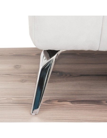 ROBIN | SET 4 Piedi e 16 viti | Cromo Lucido | H.15 cm | Piedini per divani-poltrone |