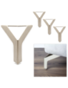 NEW SIENA | SET da 4 Piedi e 16 viti | Champagne | H.12,5 cm | Piedini per divani e poltrone |