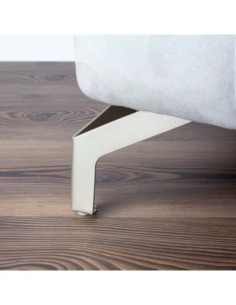 NEW SIENA | SET da 4 Piedi e 16 viti | Champagne | H.12,5 cm | Piedini per divani e poltrone | 2