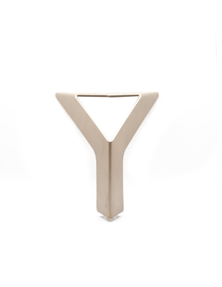 NEW SIENA | Set of 4 Legs and 16 Screws | Champagne Finish | H.12,5 cm | Legs for Sofas and Armchairs