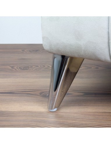 VIADANA | Set of 4 Legs and 16 Screws | Chrome Finish | H.13 cm | Legs for Sofas and Armchairs