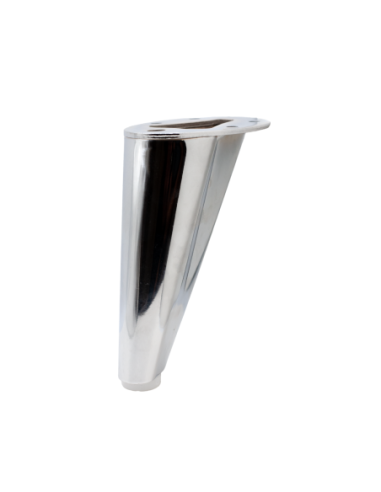 VIADANA | SET da 4 Piedi e 16 viti | Cromo Lucido | H.13 cm | Piedini per divani-poltrone |