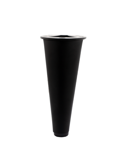 VIADANA | SET da 4 Piedi e 16 viti | Nero Opaco | H.13 cm | Piedini per divani-poltrone |