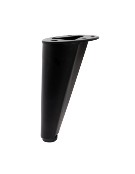 VIADANA | SET da 4 Piedi e 16 viti | Nero Opaco | H.13 cm | Piedini per divani-poltrone |