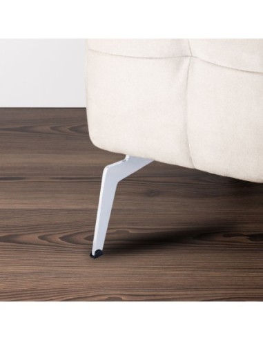 ISLA | Set of 4 Legs and 16 Screws | Chrome Finish | H.19 cm | Legs for Sofas and Armchairs