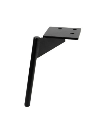 CLAYTON | Set of 4 Legs and 16 Screws | Matt Black Finish | H.20 cm | Legs for Sofas and Armchairs