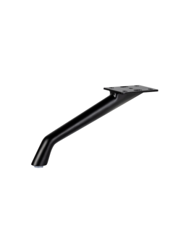 FINFER | SET da 4 Piedi in Metallo e 16 viti | Nero Opaco | H.15 cm | Piedini per divani e poltrone |