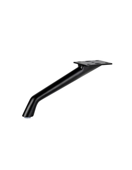 FINFER | SET da 4 Piedi in Metallo e 16 viti | Nero Opaco | H.15 cm | Piedini per divani e poltrone |