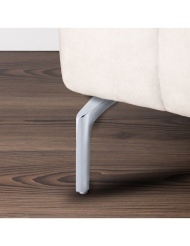 FILA | Set of 4 Legs and 16 Screws | Chrome Finish | H.17 cm | Legs for Sofas and Armchairs