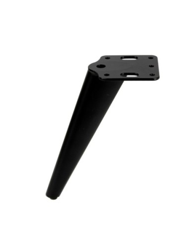 TOMMY | SET da 4 Piedi e 16 viti | Nero Opaco | H. 17,5 cm | Piedini per divani e poltrone |