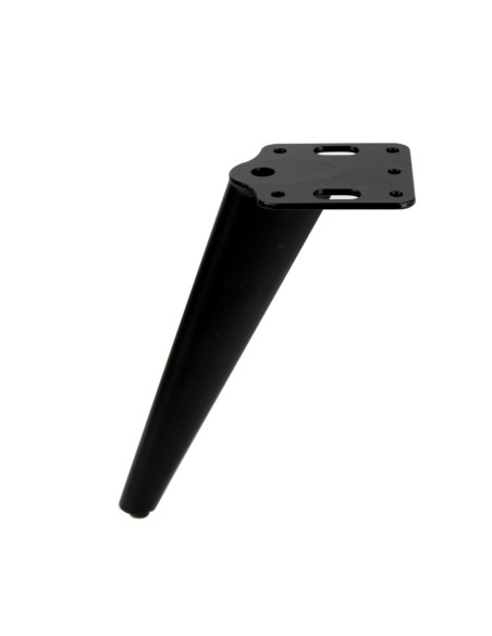 TOMMY | Set of 4 Legs and 16 Screws | Matt Black Finish | H.17,5 cm | Legs for Sofas and Armchairs