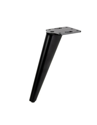 TOMMY | Set of 4 Legs and 16 Screws | Matt Black Finish | H.17,5 cm | Legs for Sofas and Armchairs