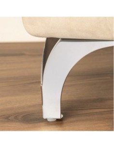 CROAZIA | SET da 4 Piedi e 16 viti | Cromo Lucido | H. 13,5 cm | Piedini per divani e poltrone | 2