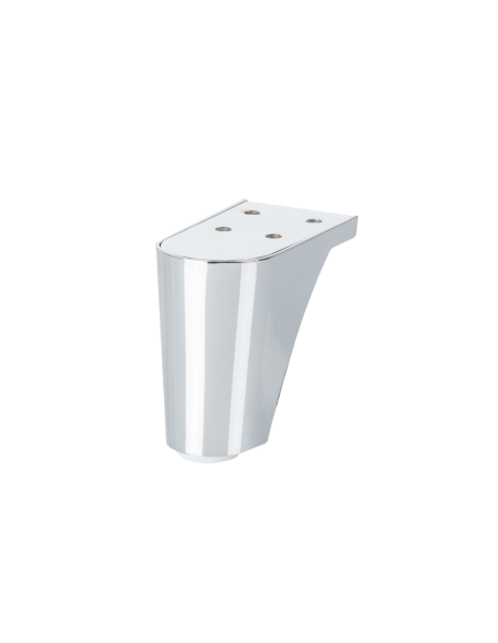 FRANCIA | SET da 4 Piedi e 16 viti | Cromo Lucido | H.10 cm | Piedini per divani-poltrone |
