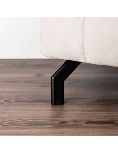 SEVILLA | SET da 4 Piedi e 16 viti | Nero Opaco | H.14 cm | Piedini per divani-poltrone |