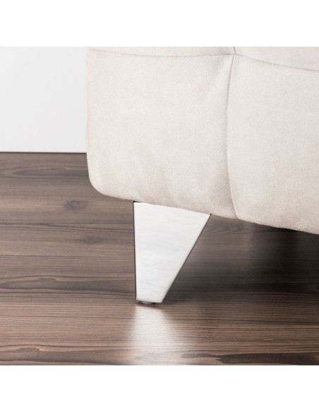 ORAZIO | Set of 4 Legs and 16 Screws | Chrome Finish | H.10 cm | Legs for Sofas and Armchairs