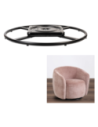 BASE TOY | Base girevole | Nero Opaco | D. 60 cm | Base girevole per poltrone |