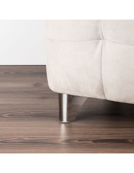 FRANCIA | Set of 4 Legs and 16 Screws | Chrome Finish | H.8 cm | Legs for Sofas and Armchairs
